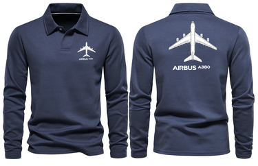 AIRBUS A380 LONG SLEEVE POLO